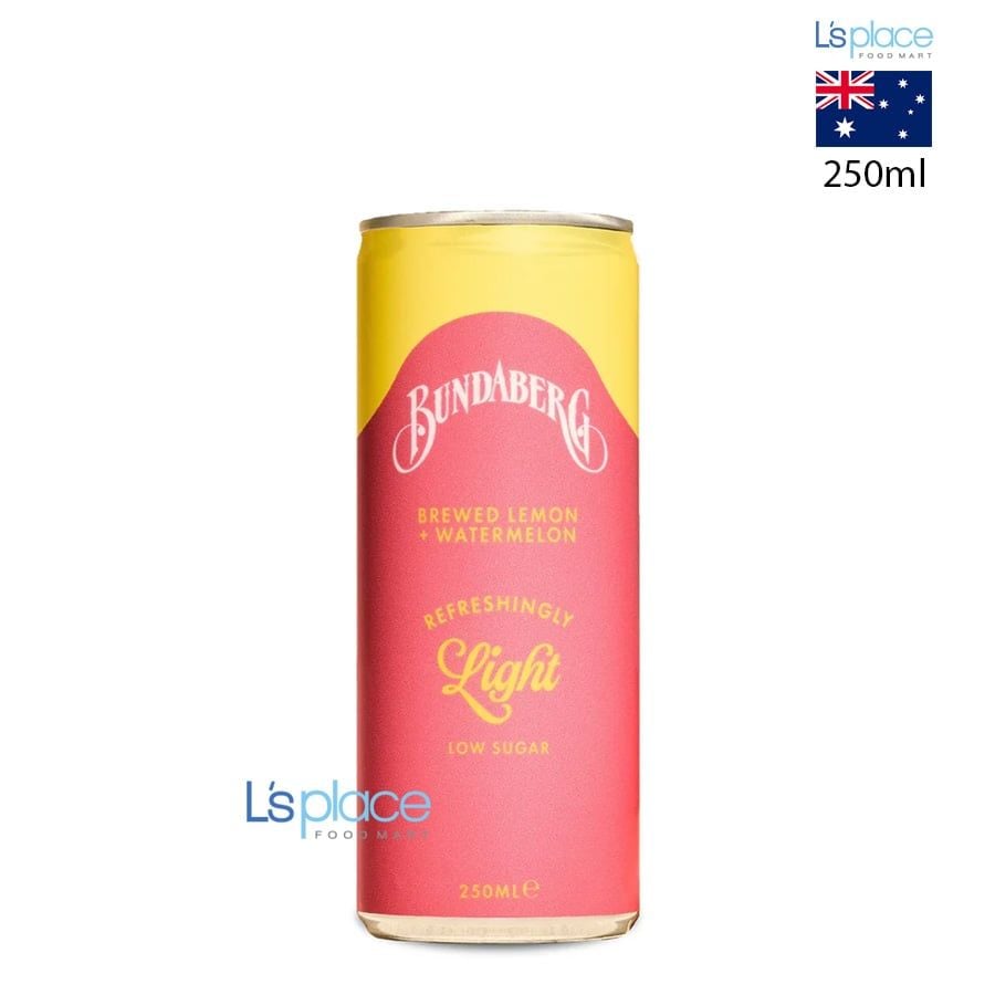 Bundaberg Nước có ga ít đường vị Chanh & Dưa hấu