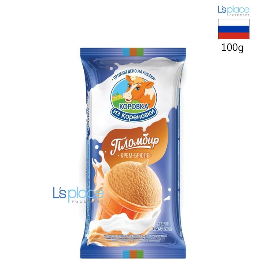 Korovka Kem Plombir vị kem cháy cốc bánh quế