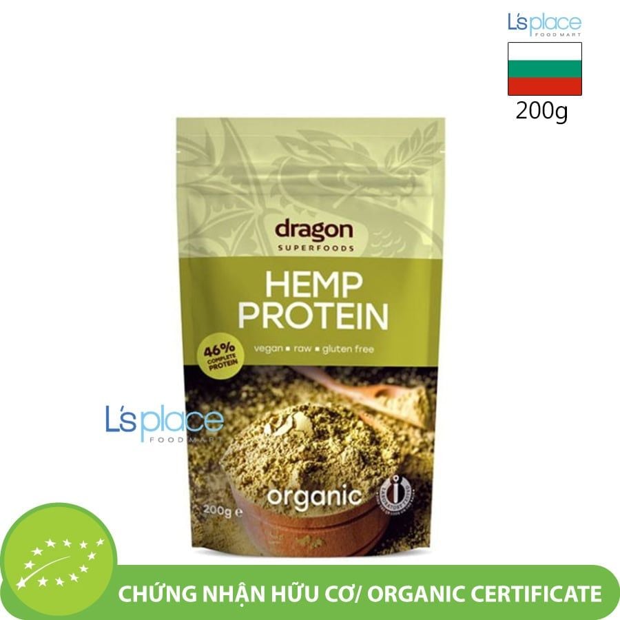 Dragon Superfoods Bột protein hạt gai dầu hữu cơ