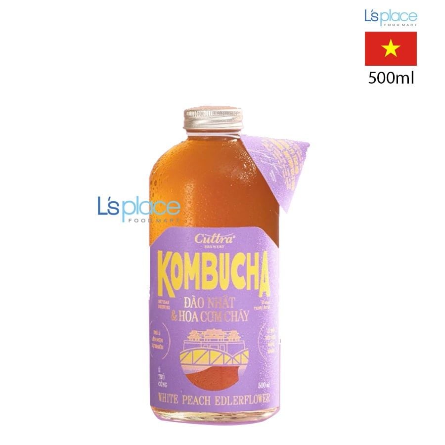 Cultra Trà Kombucha vị Đào Nhật Hoa Cơm Cháy