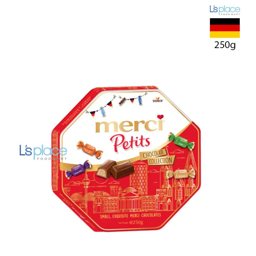 Merci Petits Socola tổng hợp hộp thiếc bát giác