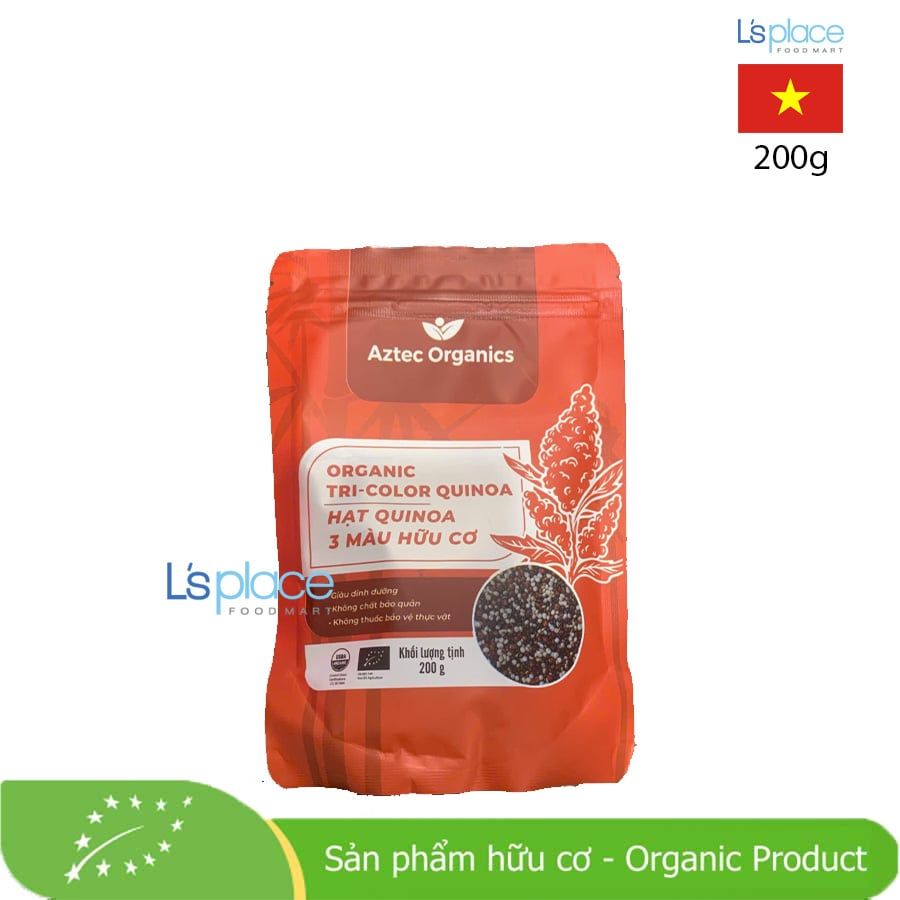 Aztec Organics Hạt diêm mạch 3 màu hữu cơ