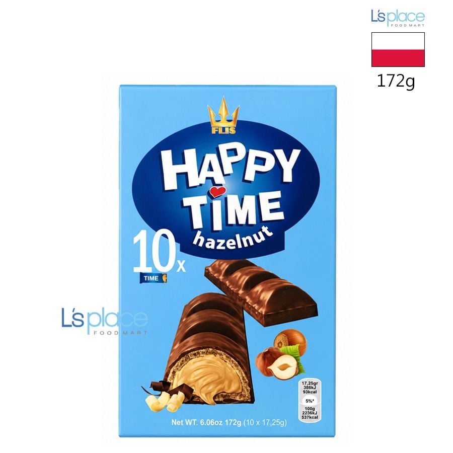 Happy Time Bánh Xốp Nhân Kem Hạt Phỉ