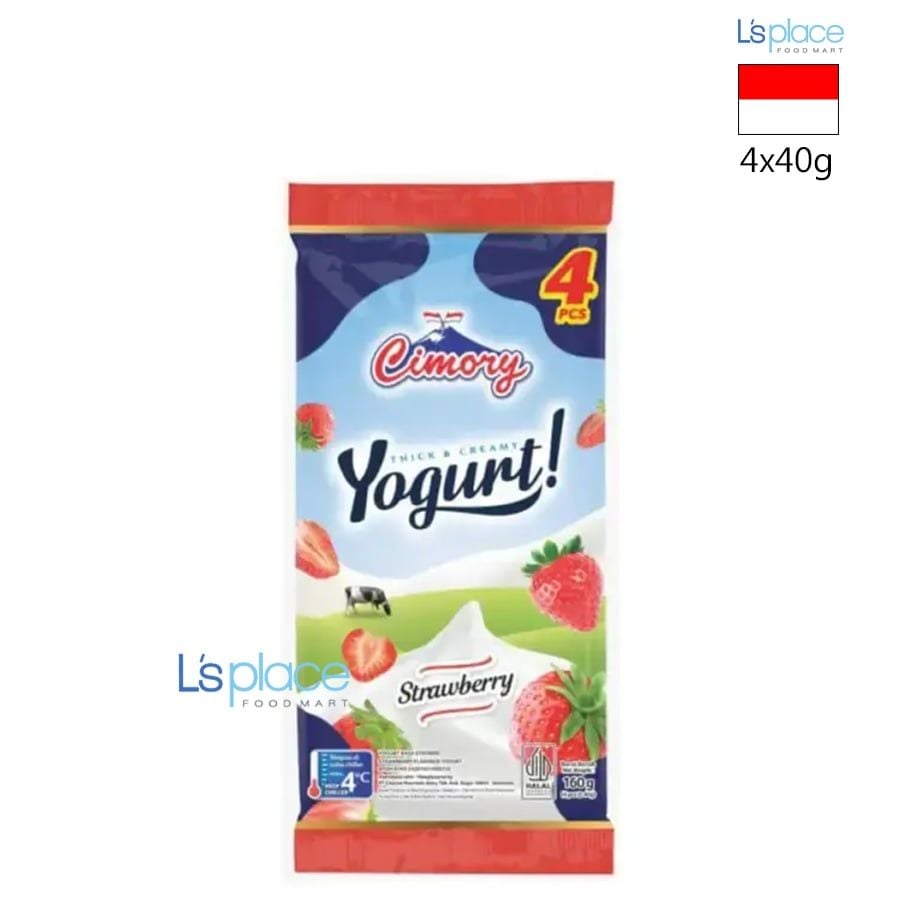 Cimory Sữa chua túi thạch dừa vị dâu tây