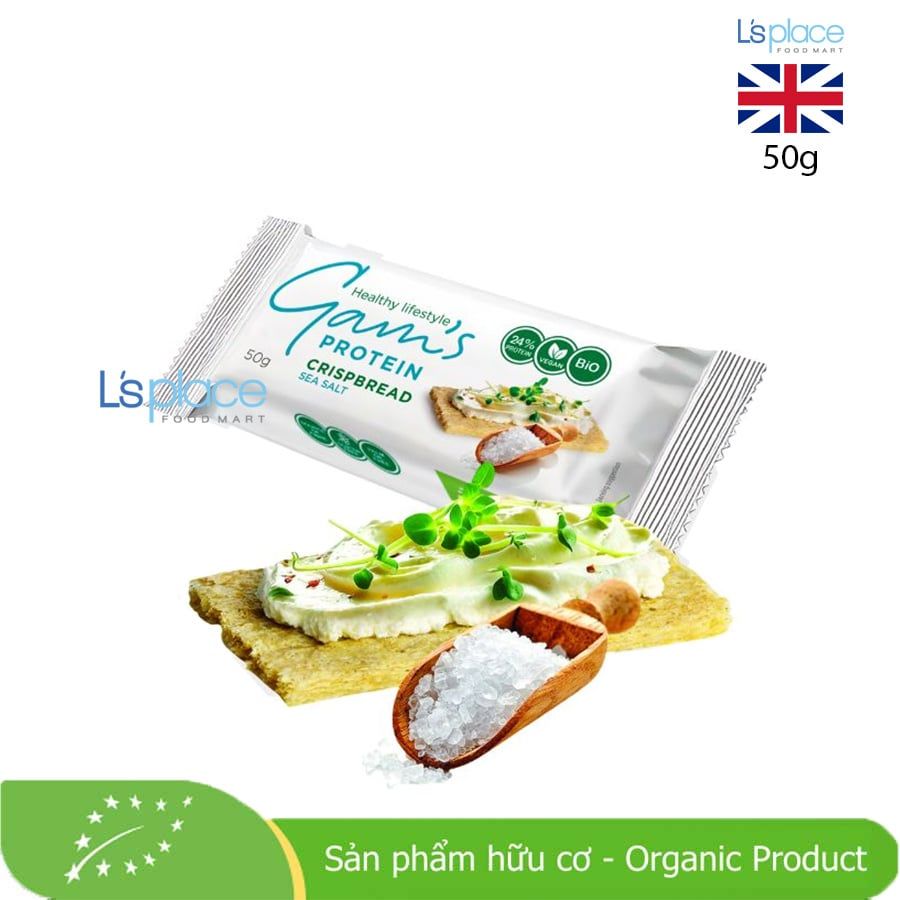 Gam's Protein Crispbread Bánh crackers hữu cơ vị muối