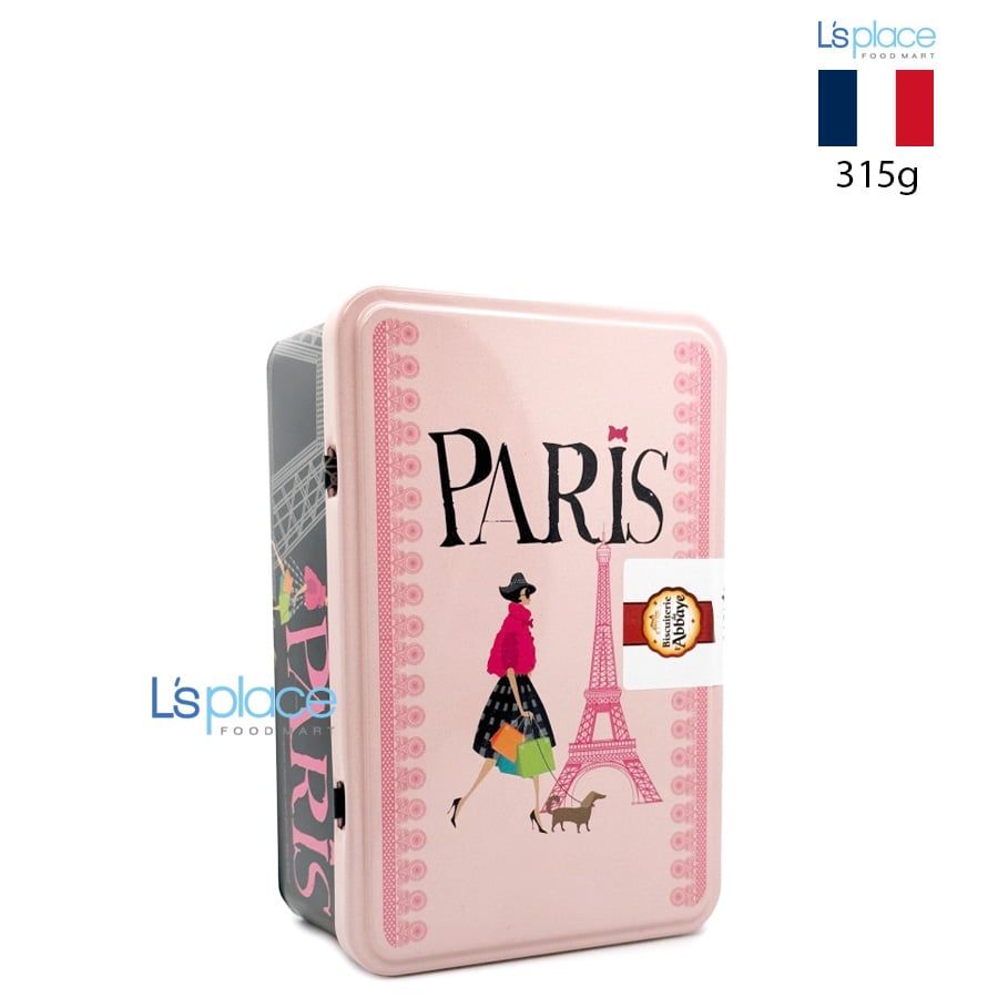 Biscuiterie de L'Abbaye Bánh quy bơ hộp thiếc Paris