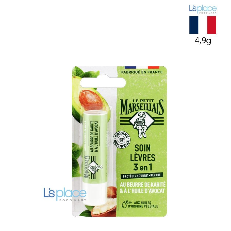 Le Petit Marseillais Son dưỡng môi chiết xuất chiết xuất bơ hạt mỡ và dầu quả bơ