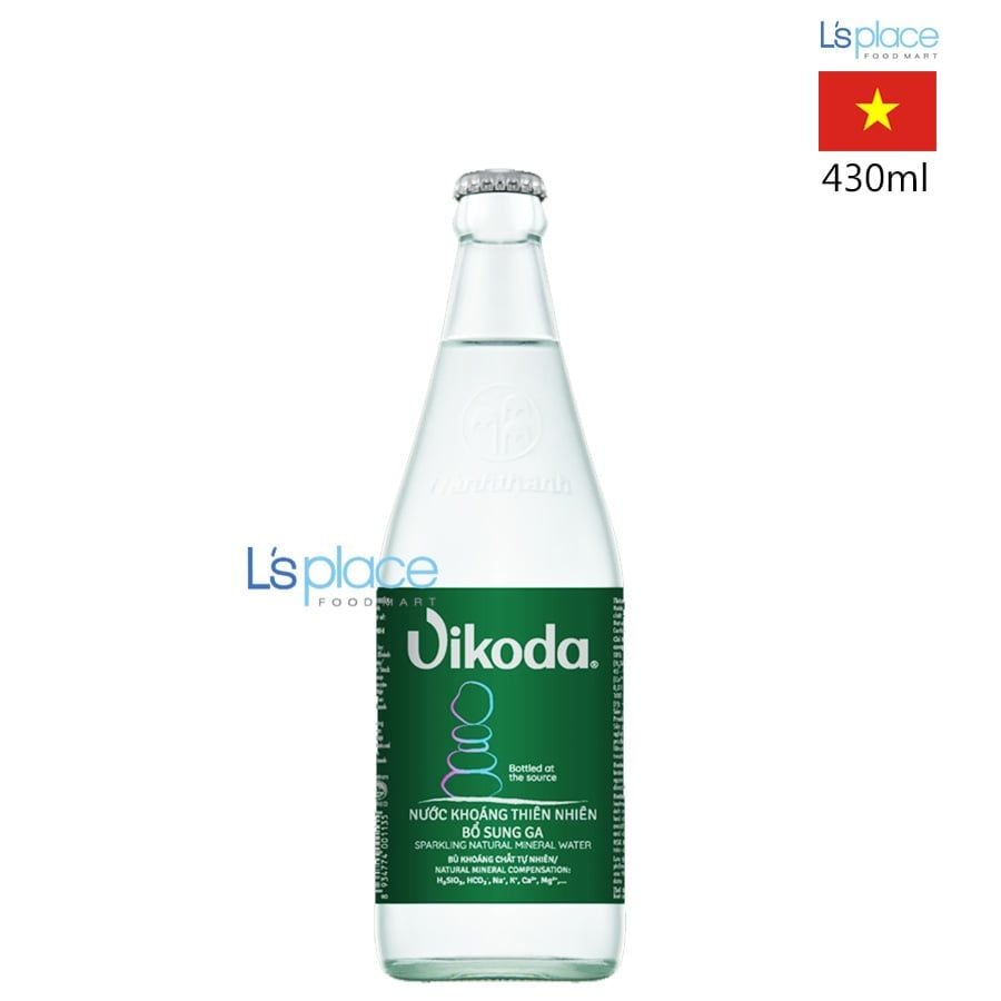 Vikoda Nước Khoáng Thiên Nhiên Bổ Sung Ga Chai Thuỷ Tinh