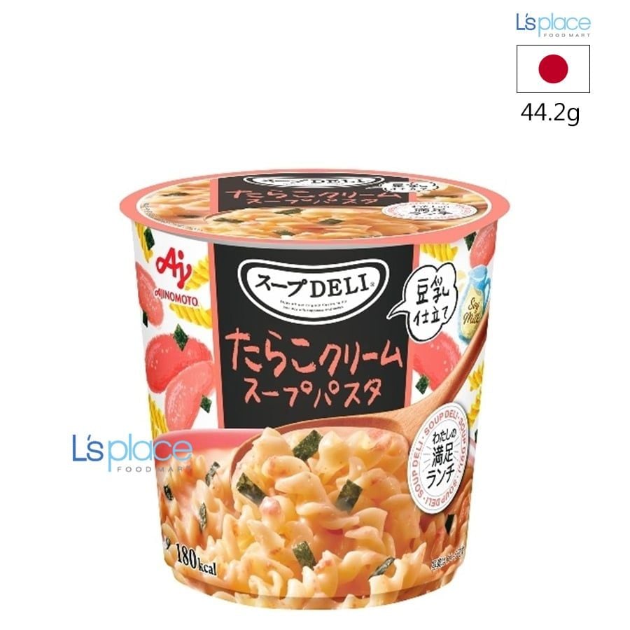 Ajinomoto Soup Deli Mì Ý xốt kem Trứng Cá Tuyết và Sữa Đậu Nành
