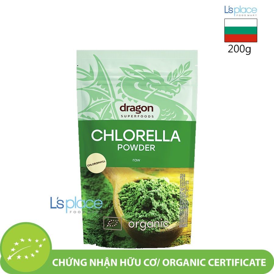 Dragon Superfoods Bột tảo lục Chlorella hữu cơ