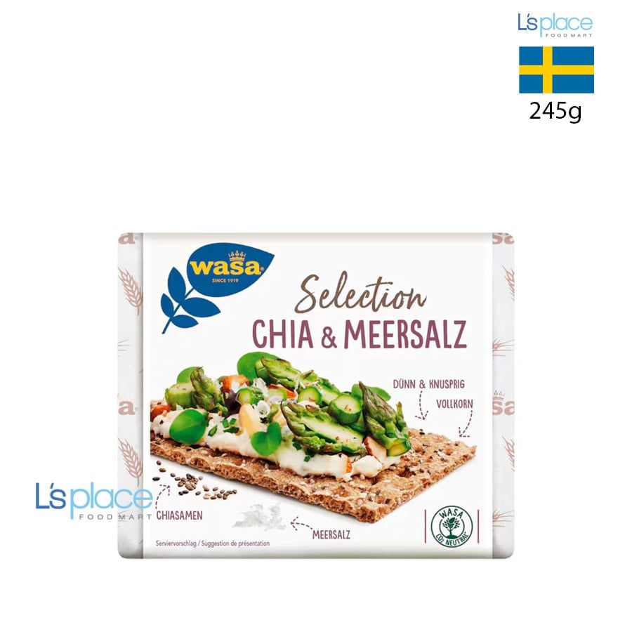 Wasa Bánh mì khô hạt Chia & muối biển
