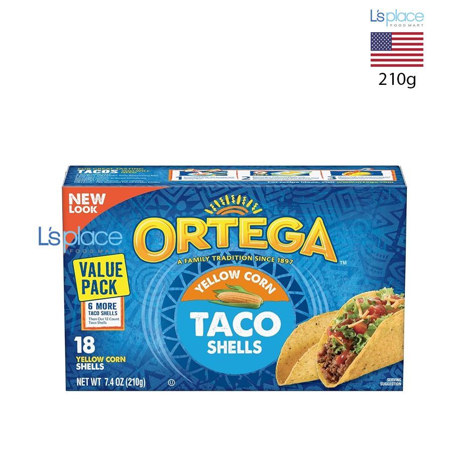 Ortega Vỏ bánh Taco bột ngô