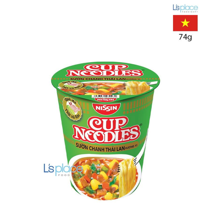 Nissin Mì ly vị Sườn Chanh Thái Lan