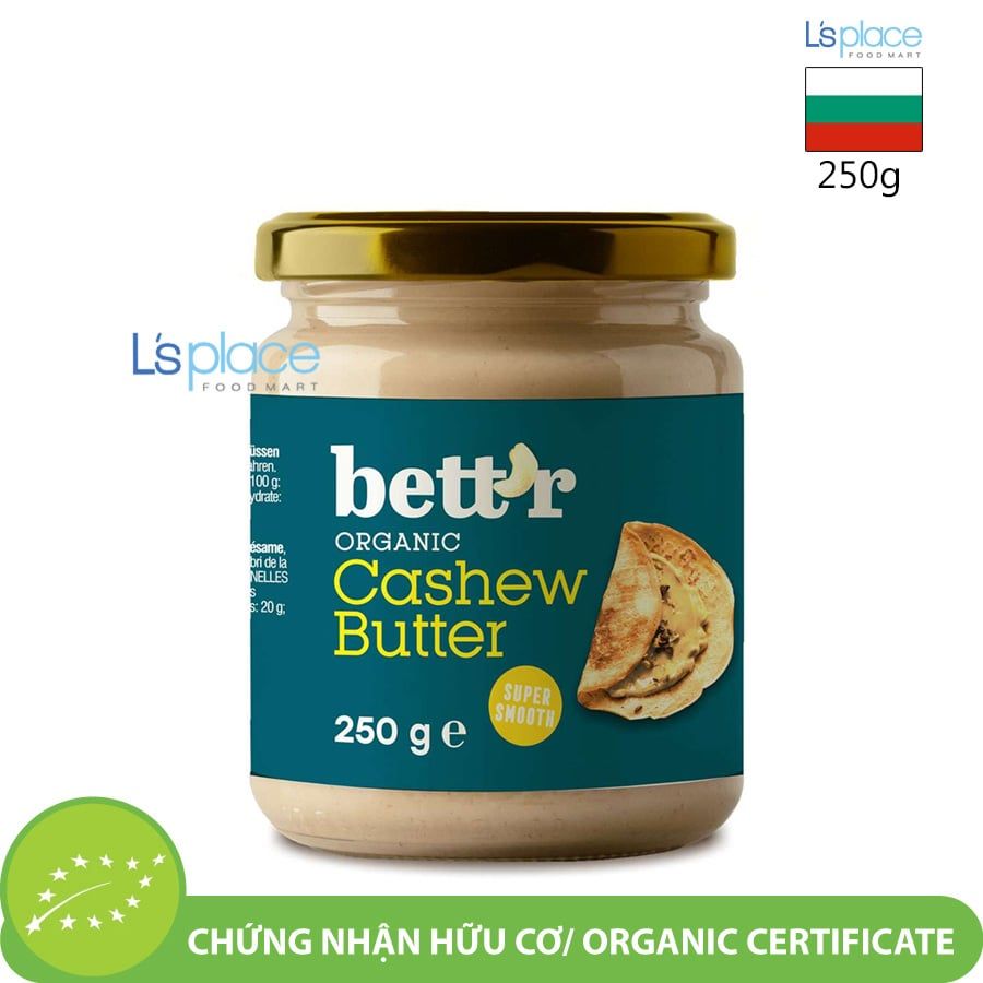 Bett'r Bơ hạt điều hữu cơ