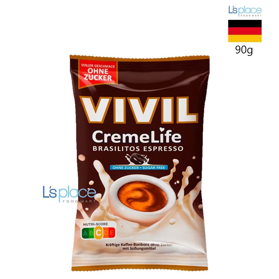 Vivil CremeLife Kẹo Brasilitos Espresso Cứng Không Đường