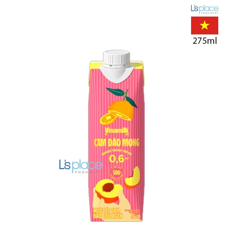 Vinamilk Nước ép Cam đào mọng Collagen