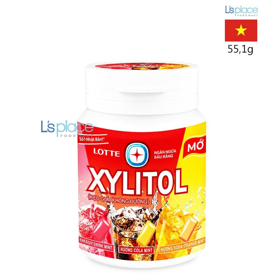Lotte Xylitol Kẹo Gum Không Đường Hương Nước Giải Khát Hỗn Hợp