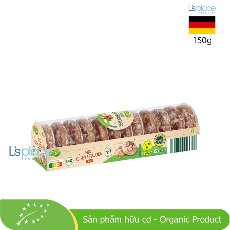 Gut Bio Bánh Elisen Lebkuchen Mini phủ đường hữu cơ