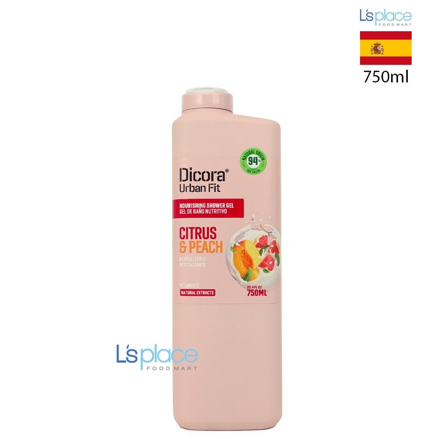 Dicora Urban Fit Sữa tắm Citrus & Peach chai lớn