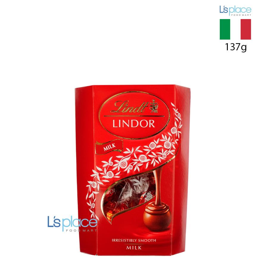 Lindt Lindor Socola sữa hộp trụ giấy đỏ