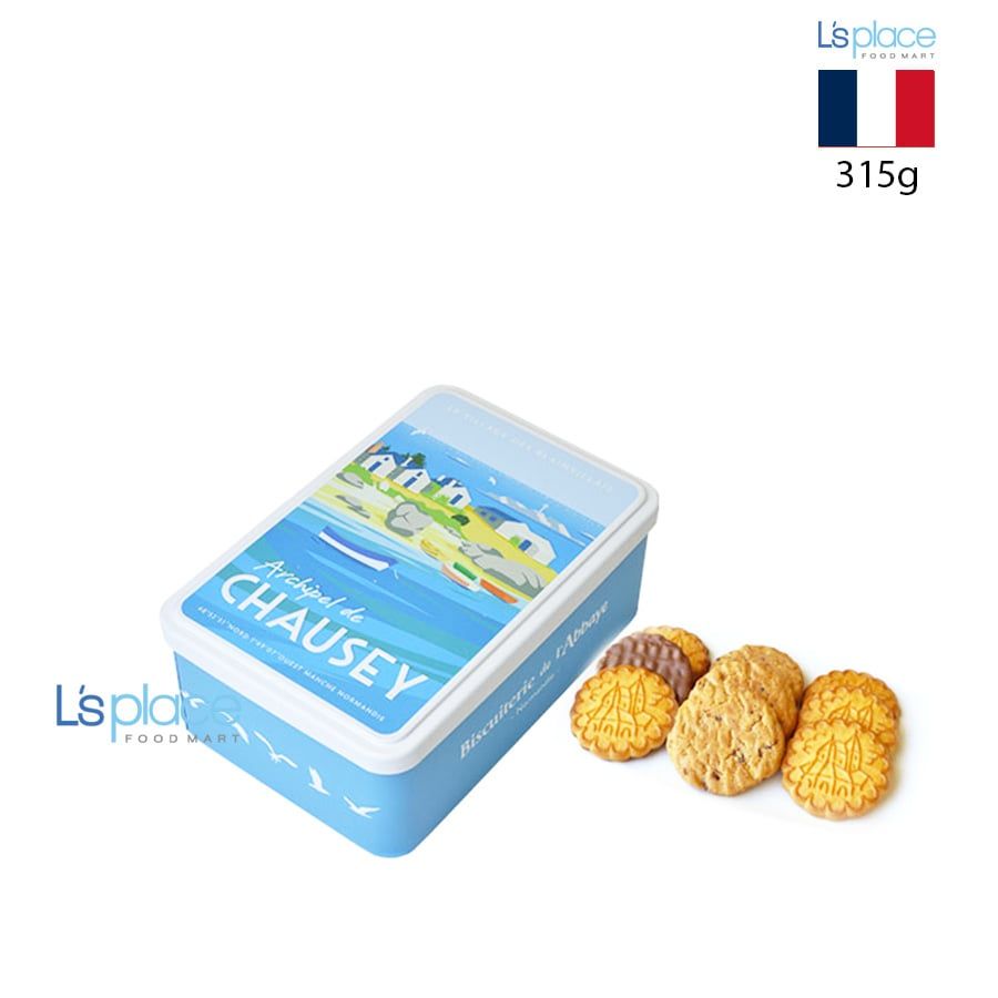 Biscuiterie de L'Abbaye Bánh quy bơ hộp thiếc Chausey