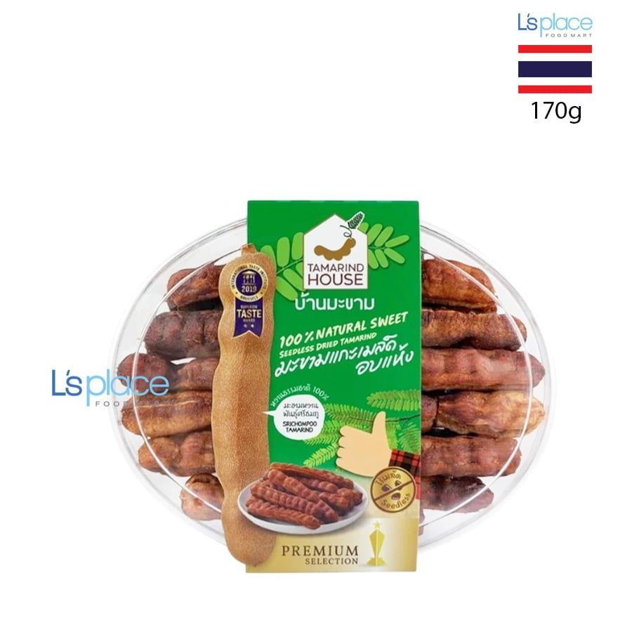Tamarind House Me ngọt sấy khô không hạt hộp tròn