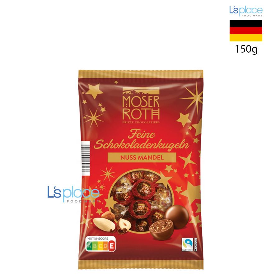 Moser Roth Socola viên tròn hạt hạnh nhân