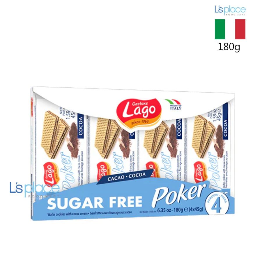 Lago Poker Bánh xốp kem cacao không đường