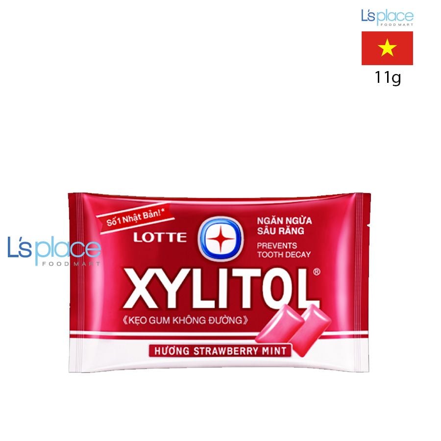 Lotte Kẹo cao su Xylitol vị dâu