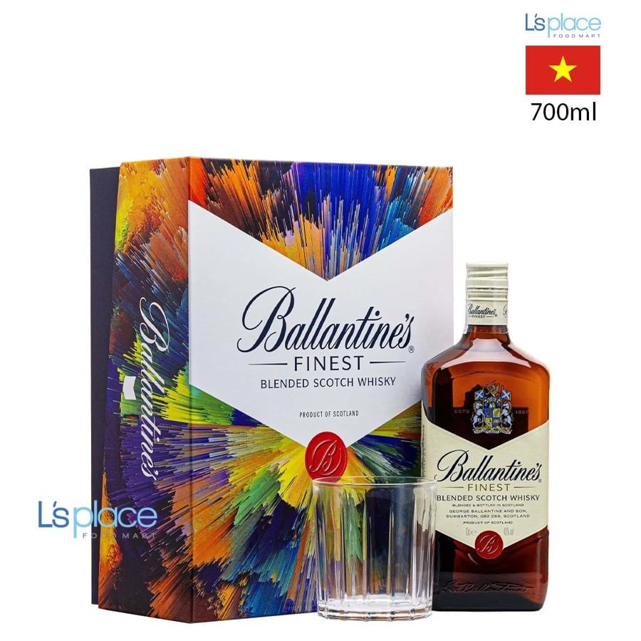 Ballantine's Finest Rượu Whisky hộp quà