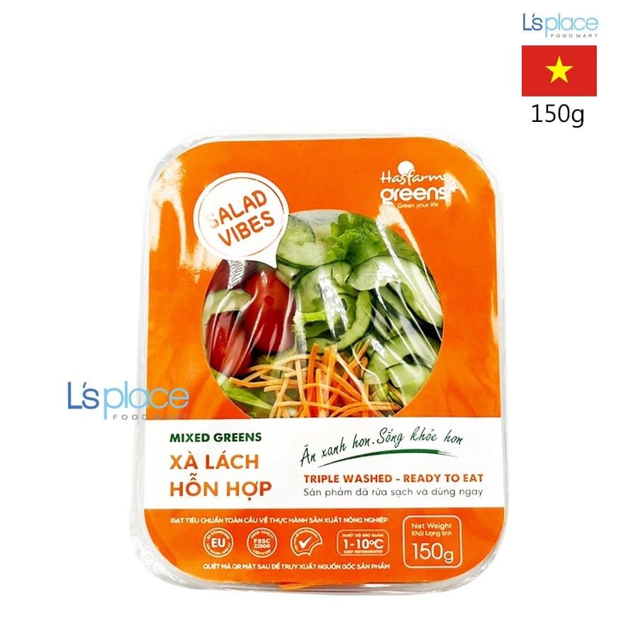 Hasfarm Salad ăn liền Hỗn Hợp Rau Xanh