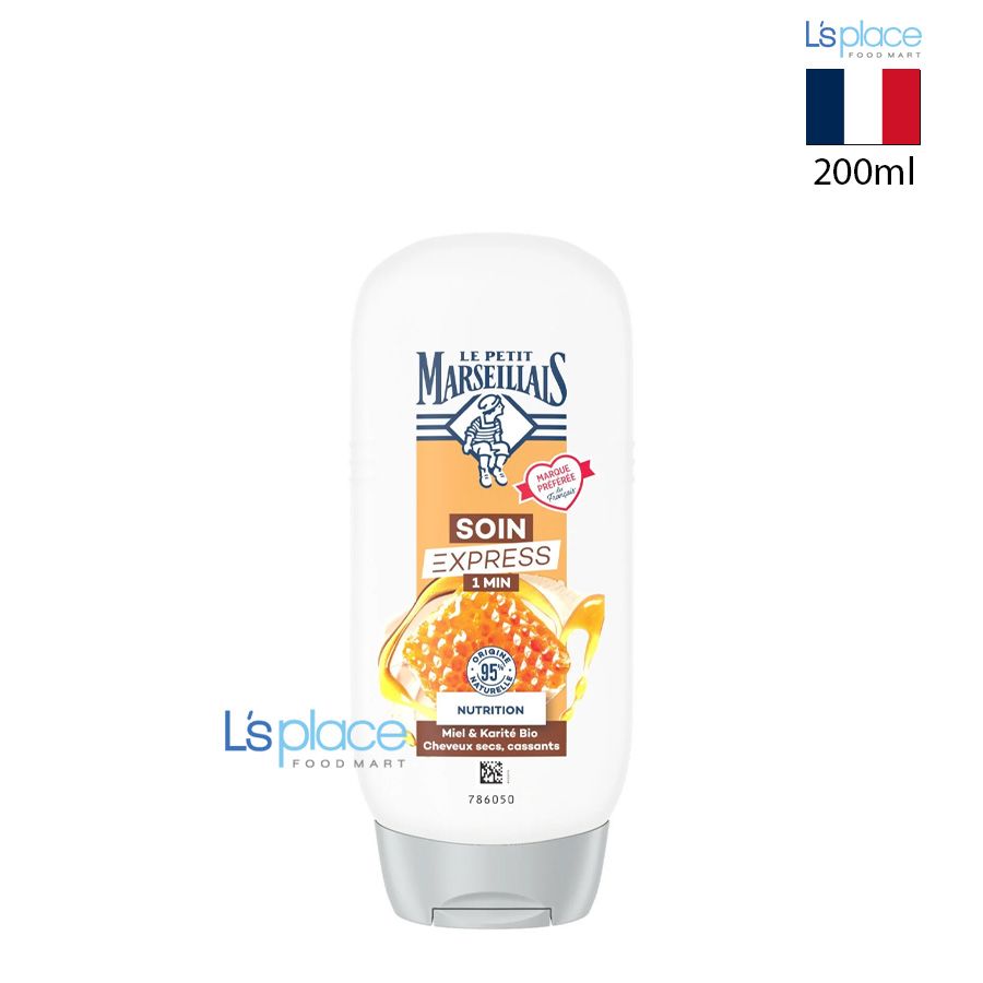 Le Petit Marseillais Dầu xả chiết xuất mật ong và bơ hạt mỡ hữu cơ 95%