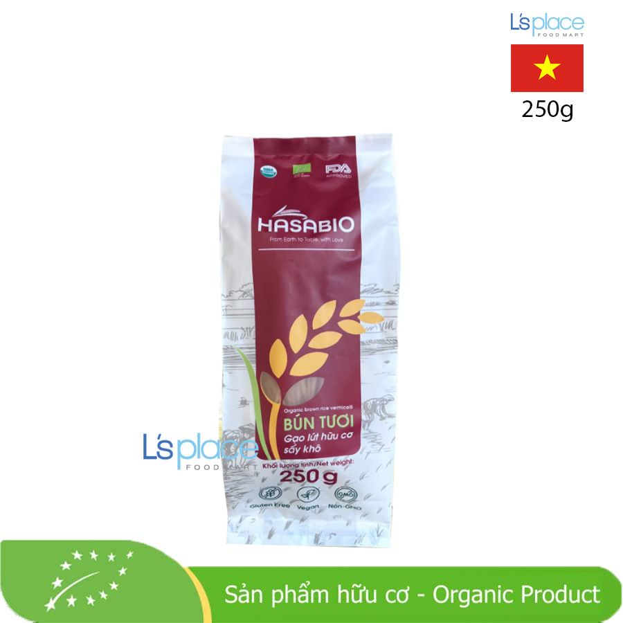 Hasa Bio Bún tươi gạo lứt hữu cơ sấy khô