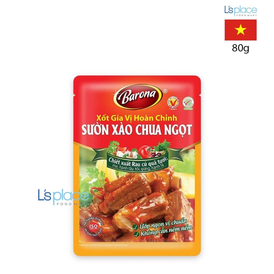 Barona Xốt gia vị hoàn chỉnh Sườn xào chua ngọt