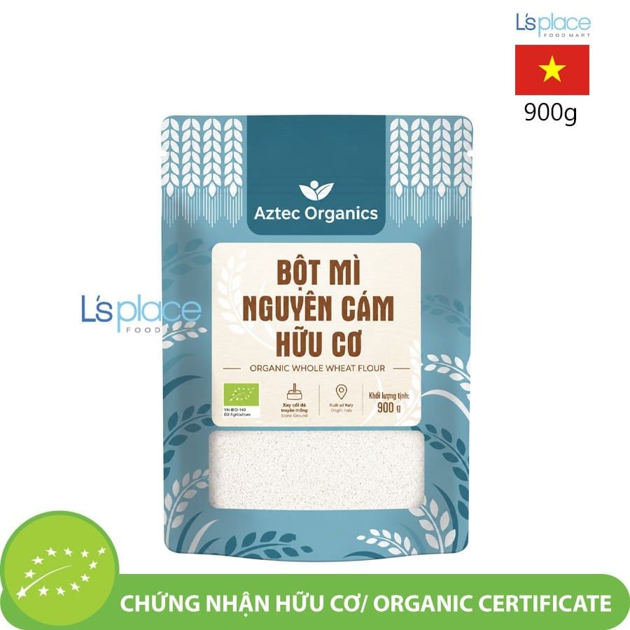 Aztec Organics Bột mì nguyên cám hữu cơ