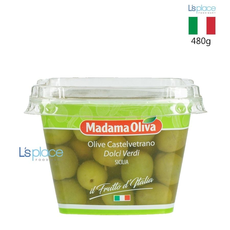 Madama Oliva Ô liu xanh Castelvetrano hộp nhựa