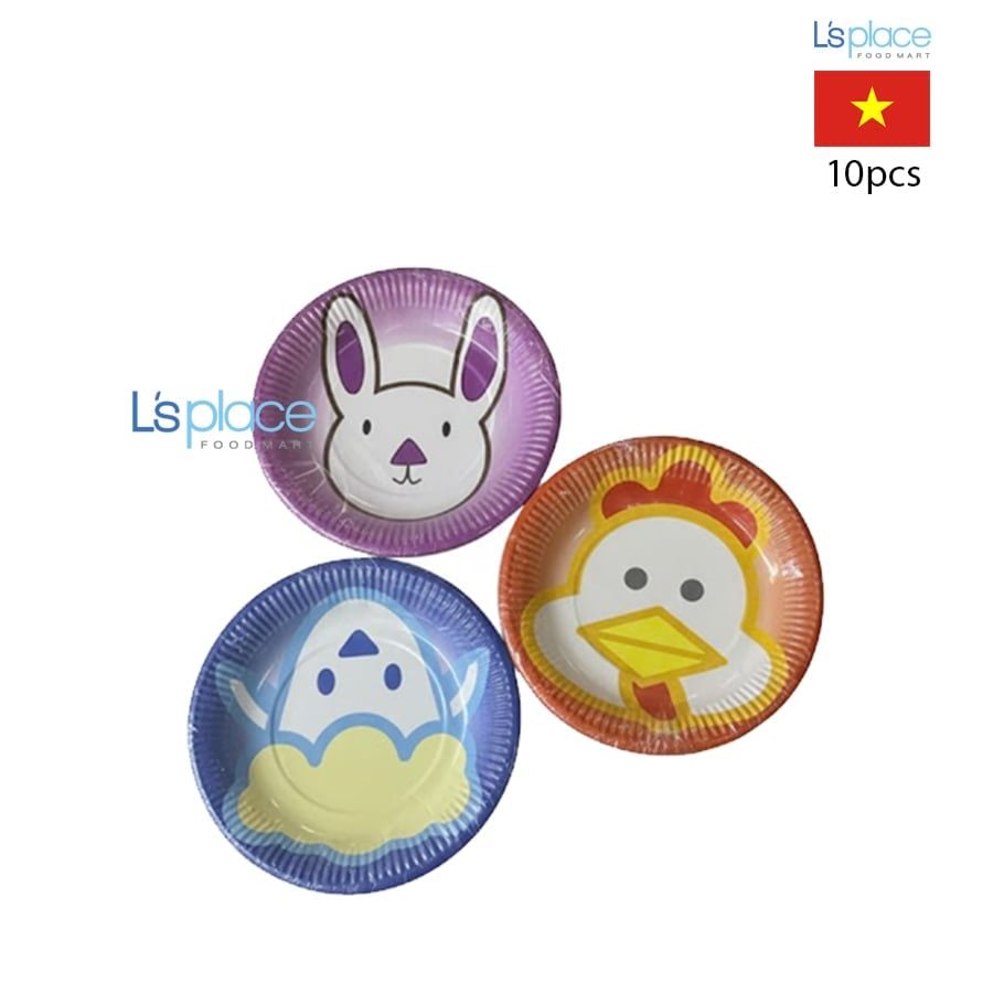 Đĩa giấy in hình 17cm