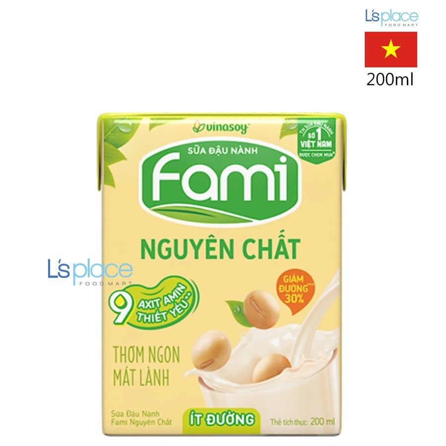 Fami Sữa Đậu Nành Nguyên Chất Ít Đường