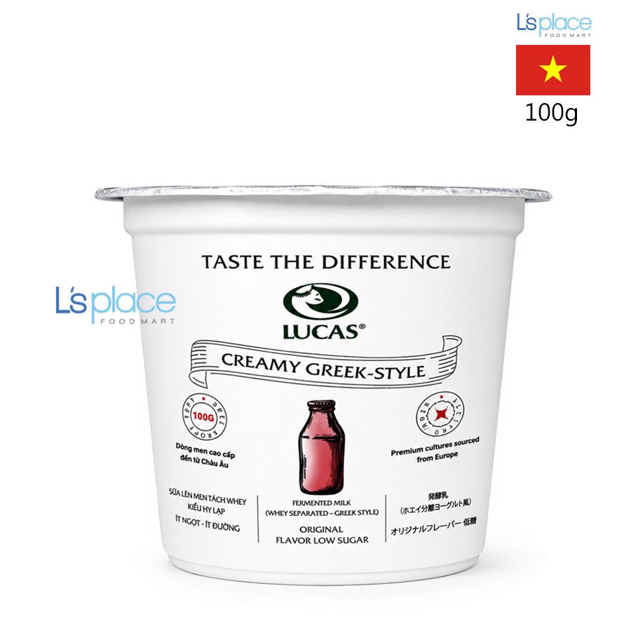 Lucas Sữa Lên Men Tách Whey Vị Truyền Thống Ít Đường