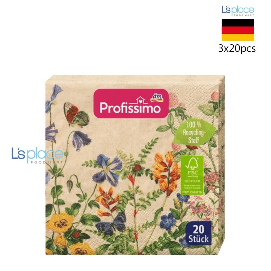 Profissimo Khăn giấy 25x25cm