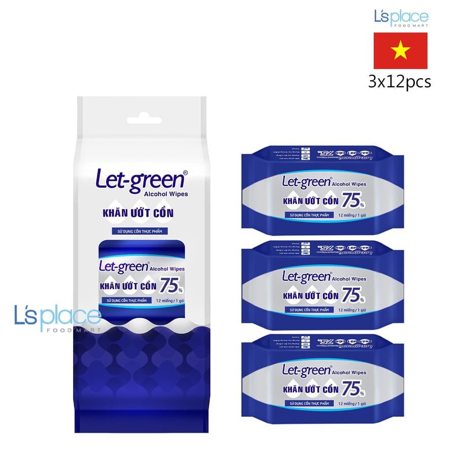 Let-green Lốc Khăn ướt mini có cồn
