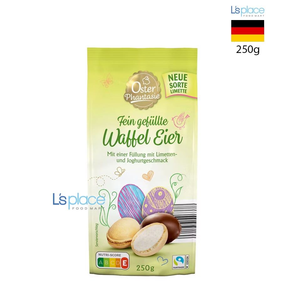 Oster Phantasie Trứng Socola đen phủ bánh xốp nhân sữa chua chanh