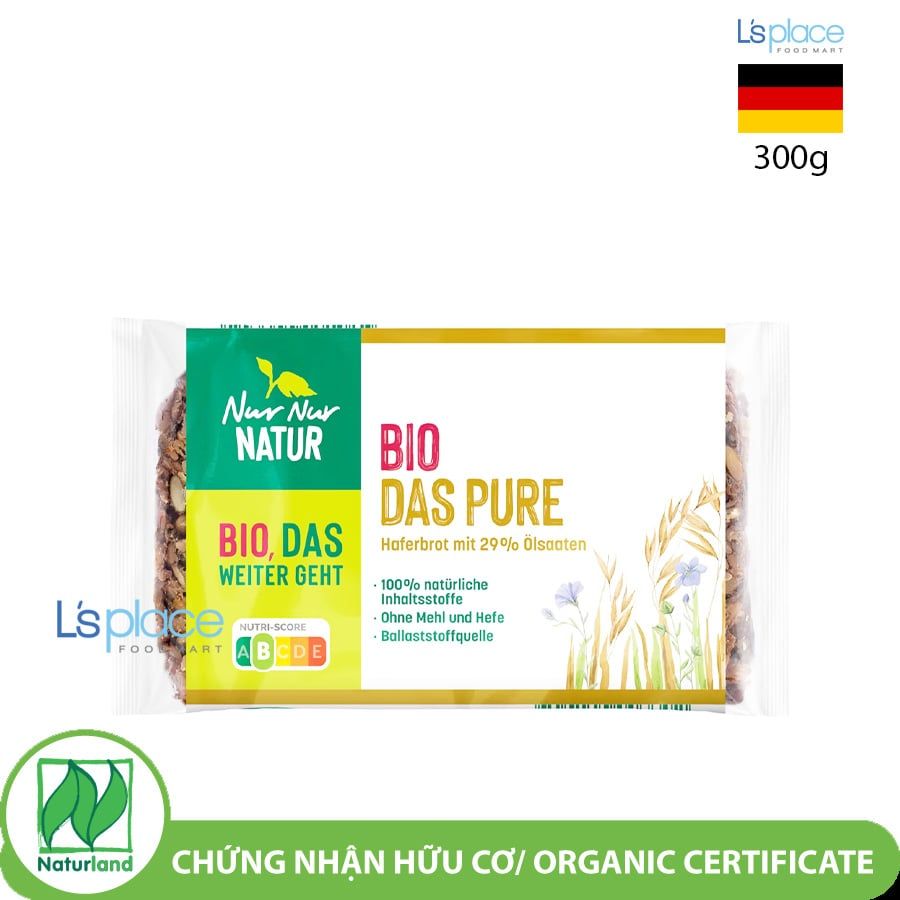 Nur Nur Natur Bánh mì yến mạch hữu cơ Bio Das Pure