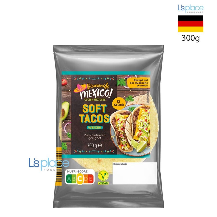Bienvenido Mexico Vỏ bánh Tacos mềm lúa mì
