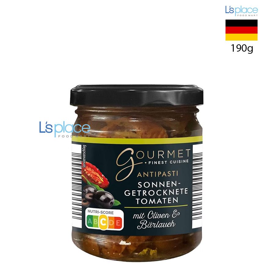 Gourmet Cà chua với oliu và tỏi ngâm dầu