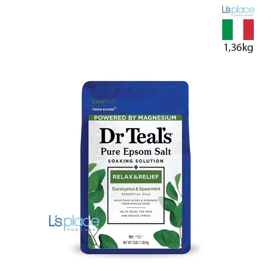 Dr. Teal's Muối tắm Epsom Bạch đàn & Bạc hà