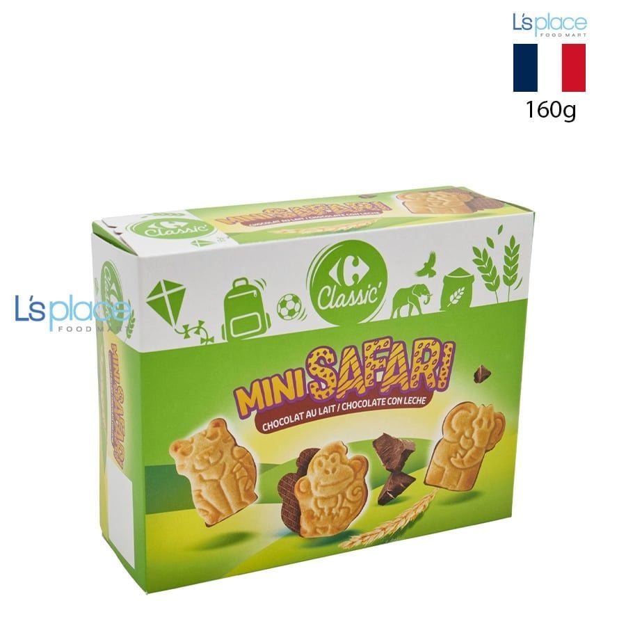 Carrefour Classic Bánh quy socola sữa Mini Safari