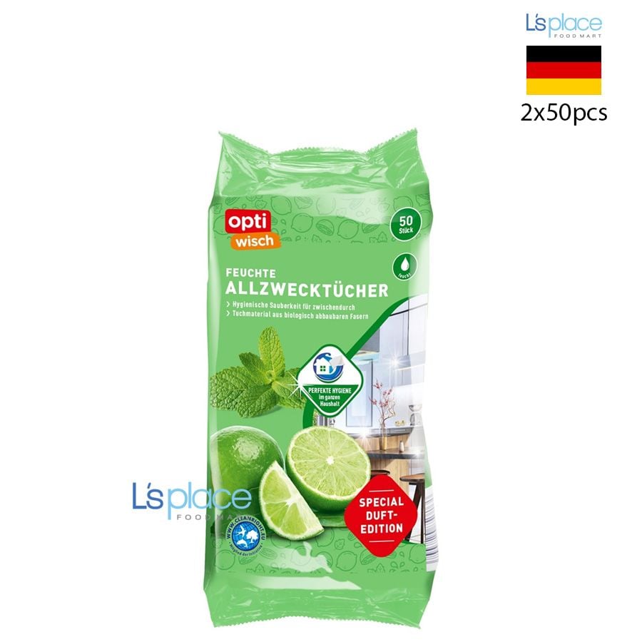 Opti Wisch Giấy ướt đa năng hương Mint-Limes