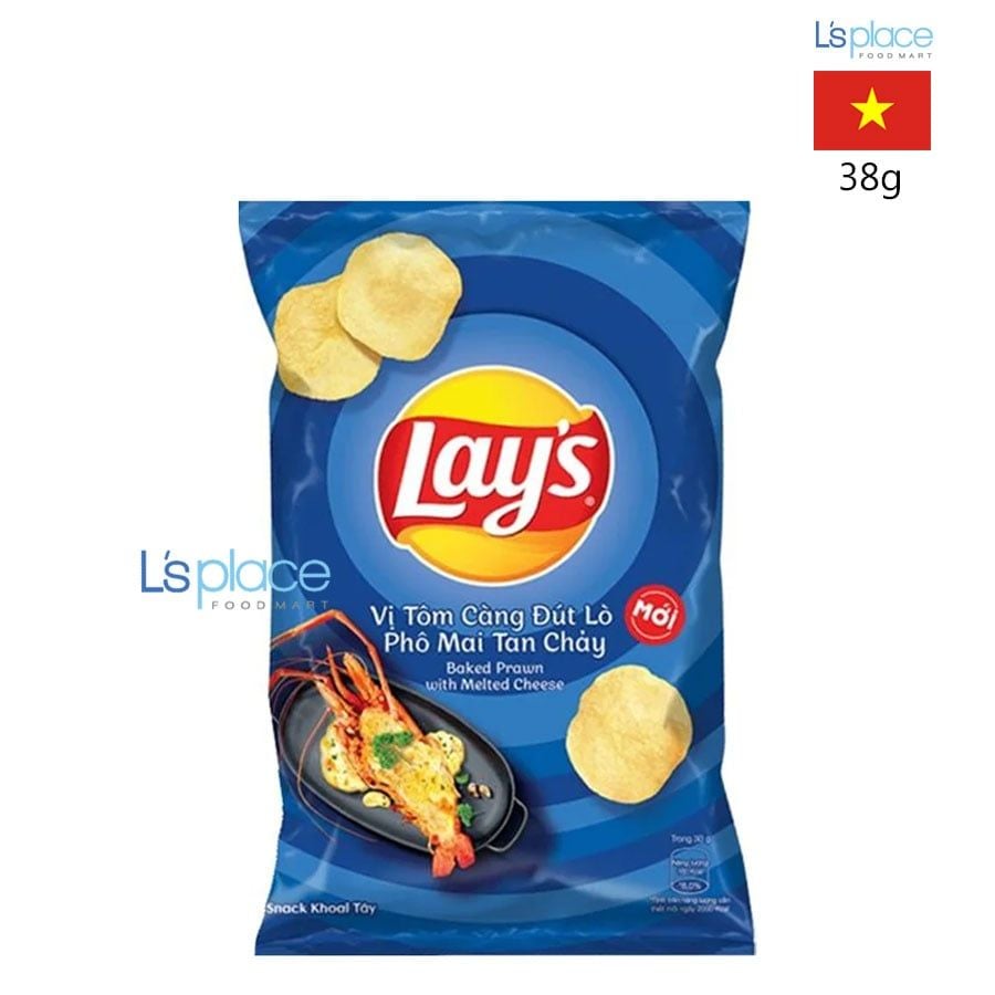 Lay's Khoai tây Vị tôm càng đút lò phomai tan chảy gói nhỏ