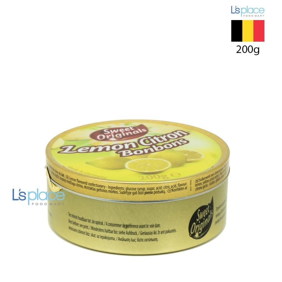 Sweet Originals Kẹo ngậm chanh vàng hộp thiếc